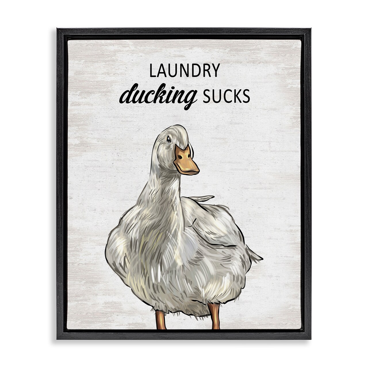 Stupell Industries Sassy Laundry Duck Floating Frame Design by Lettered and Lined